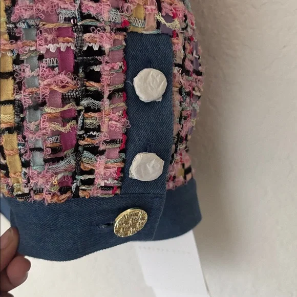 NWT Endless Rose Pink and Blue Tweed jacket size small - looks so Chanel - Picture 5 of 11